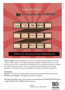 sessão cinema fermat